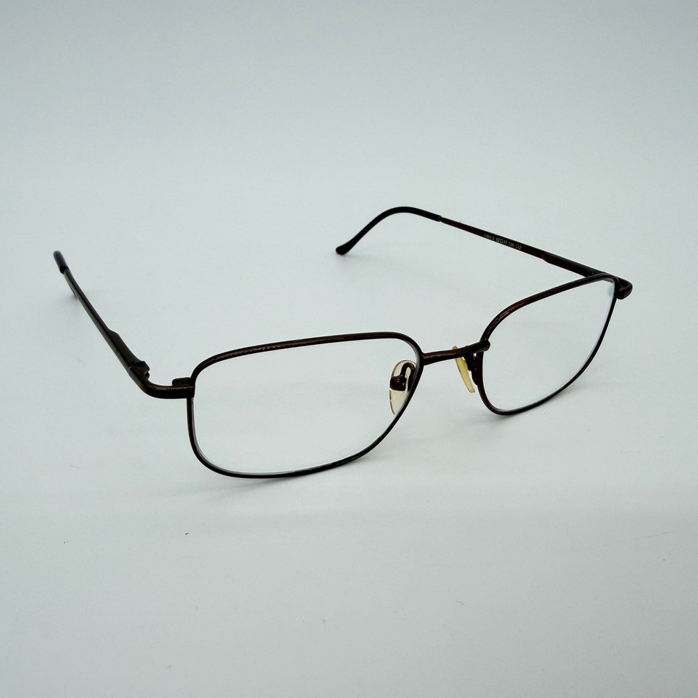 Gioia‎ GA010 Italian Design Brown Metal Rectangular Eyeglass Frames 52-17-135